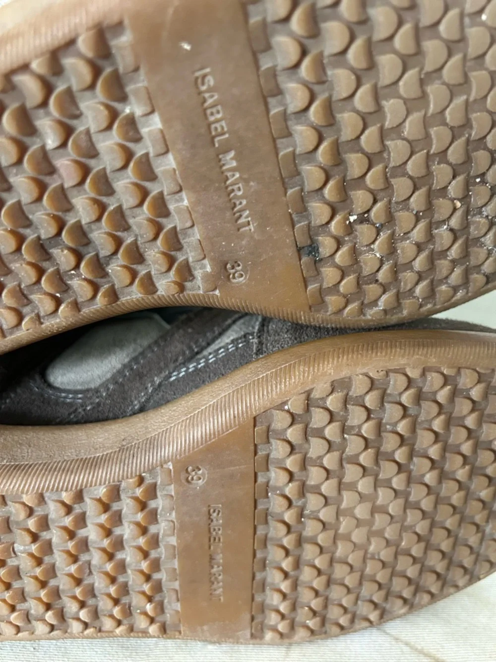 Isabel Marant Grey Suede Wedge Sneakers - Picture 5 of 12